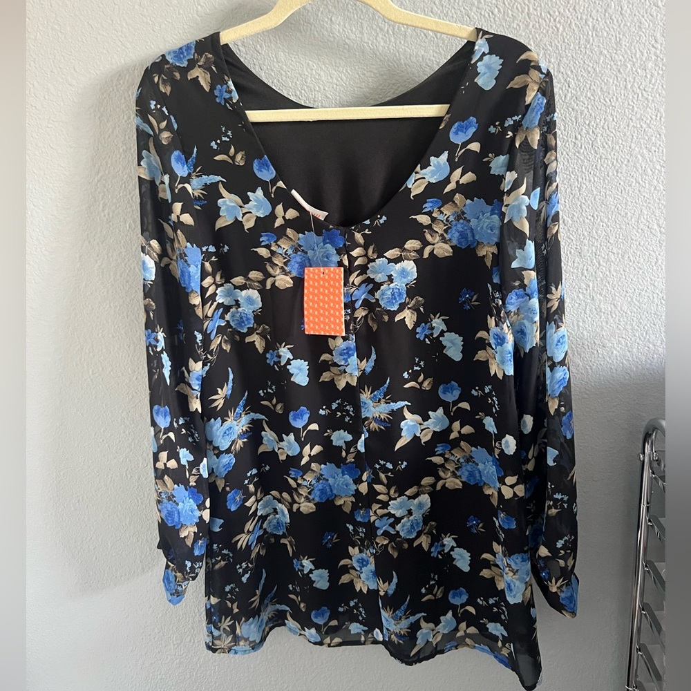Size L, black/ blue dress mini